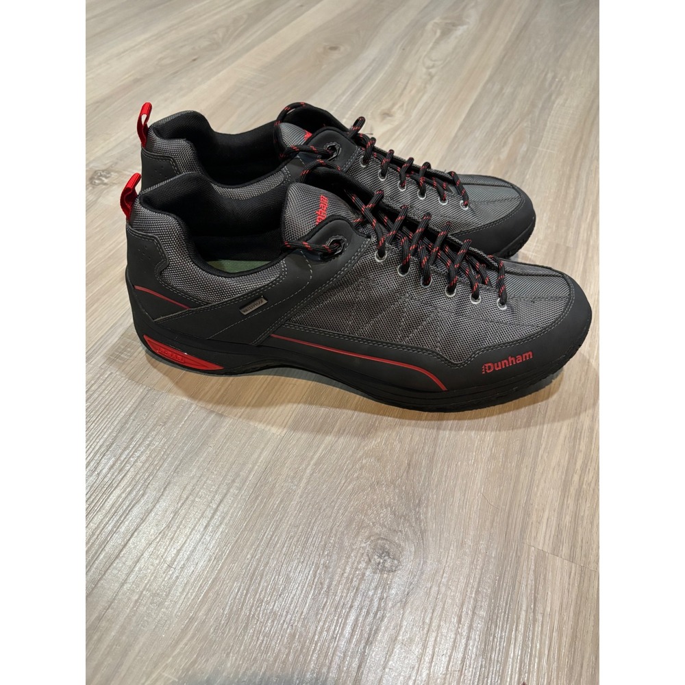 Dunham Cloud Plus Waterproof Hiking Shoes Mens 17 Grey‎ Red Low Top CH9129